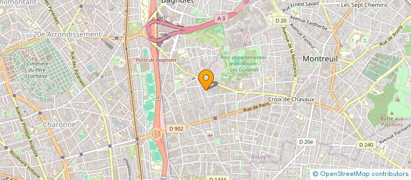 localisation de l'entreprise SOC INDUS ETUD TRAV ANNE CHAUF à BAGNOLET