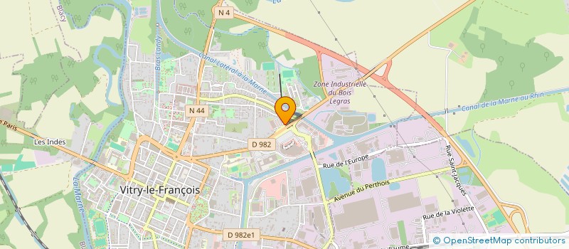 localisation de l'entreprise SOC INDUSTRIE BOIS ASSEMBLES MENUISERIE à VITRY-LE-FRANCOIS