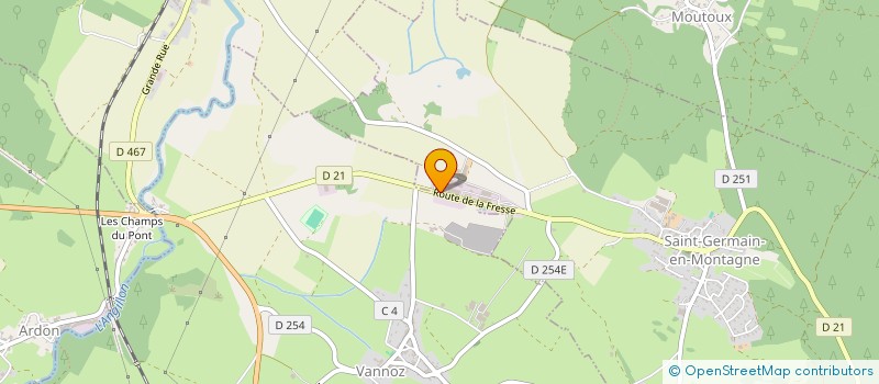 localisation de l'entreprise SOC INDUSTRIELLE BOIS CONDITIONNES  SAINT-GERMAIN-EN-MONTAGNE