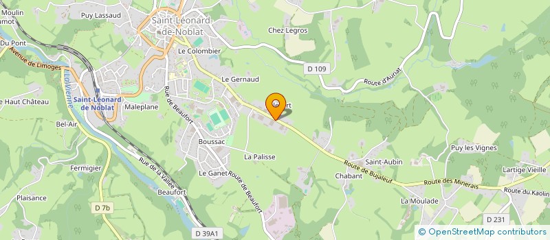 localisation de l'entreprise SOC INDUSTRIELLE D'EMBALLAGES PLASTIQUES  SAINT-LEONARD-DE-NOBLAT