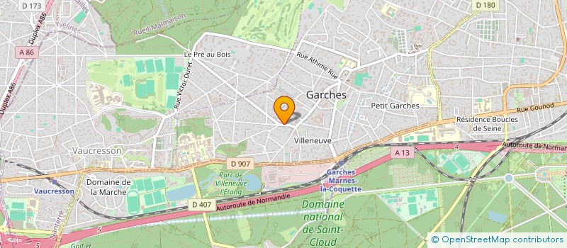 localisation de l'entreprise SOC INDUSTRIELLE DE SERVICES ET NEGOCE  GARCHES