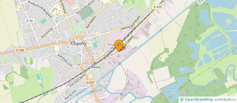 localisation de l'entreprise SOC INDUSTRIELLE ET CHIMIQUE DE L AISNE à CHAUNY