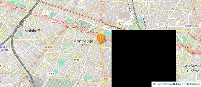localisation de l'entreprise SOC INFORMAT. MATERIEL  MAINTENANCE SCE  MONTROUGE
