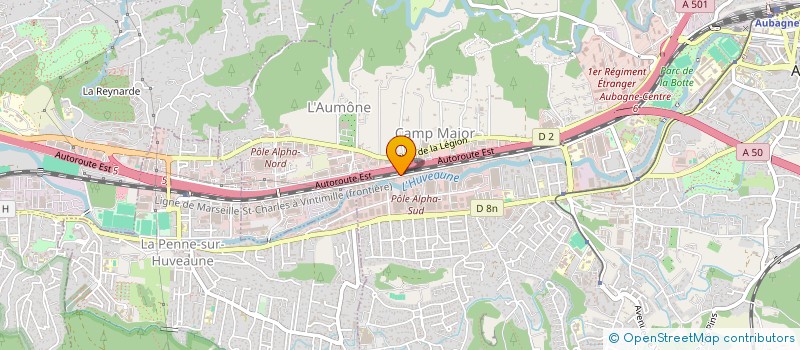 localisation de l'entreprise SOC INFORMATIQUE HOSPITALIERE-MEDICALE  AUBAGNE