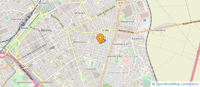 localisation de l'entreprise SOC INSTALLATION, COMMERCIALE & SERVICES  REIMS