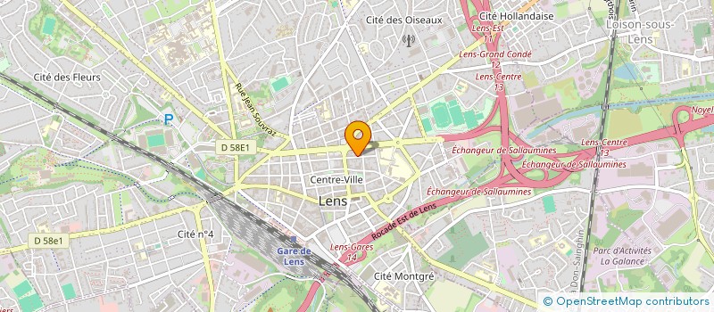 localisation de l'entreprise SOC.INTERNATIONALE DE NEGOCE ET TRANSIT à LENS