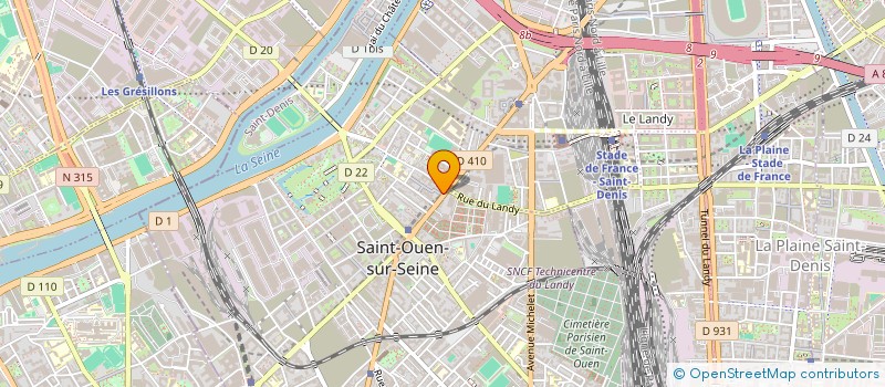 localisation de l'entreprise SOC JEAN JAURES HOTEL à SAINT-OUEN-SUR-SEINE