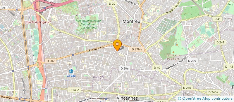 localisation de l'entreprise SOC JUVENIL à MONTREUIL