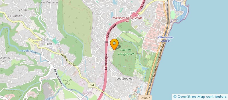localisation de l'entreprise SOC KINDIA VAUGRENIER à VILLENEUVE-LOUBET