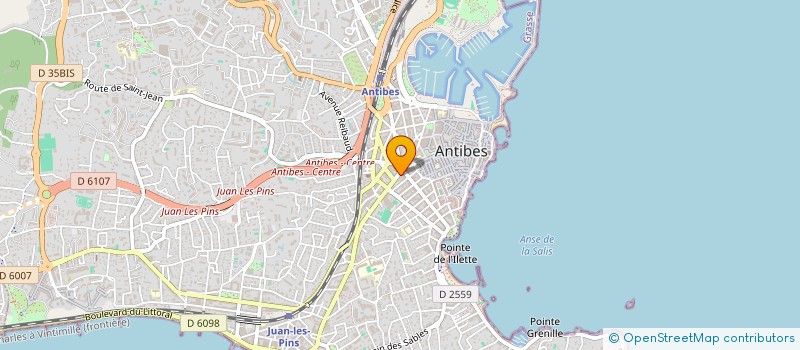 localisation de l'entreprise SOC KRYS OPTIQUE à ANTIBES