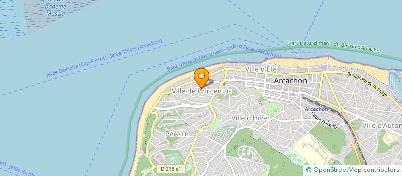 localisation de l'entreprise SOC LACROIX GHYSELS  ARCACHON