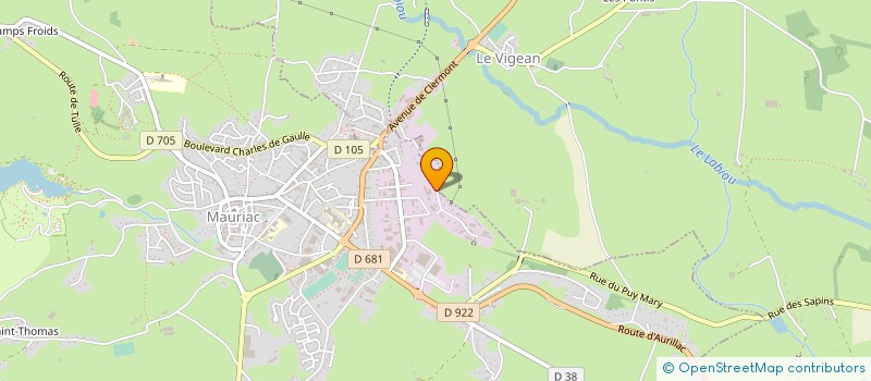 localisation de l'entreprise SOC LAITIERE DE MAURIAC ET HAUT CANTAL à MAURIAC