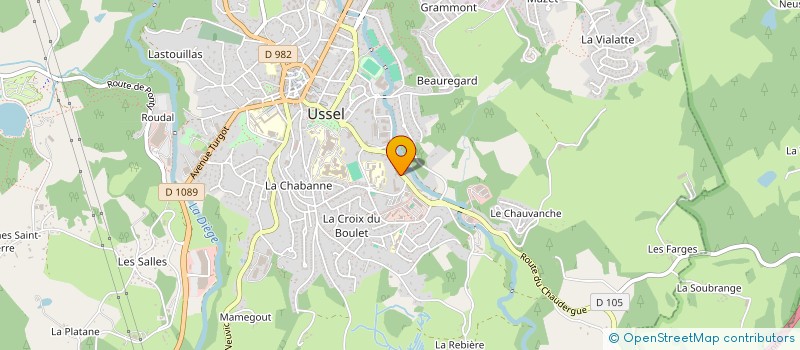 localisation de l'entreprise SOC LAITIERE USSEL ET HAUTE CORREZE  USSEL