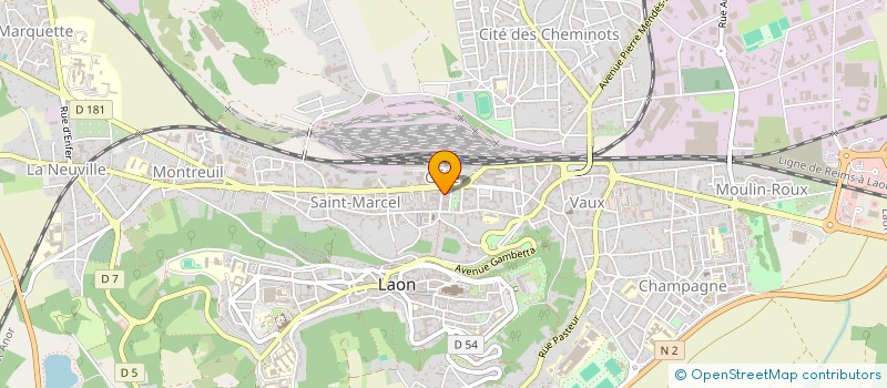 localisation de l'entreprise SOC LATOMBE AUGER ET FILS à LAON