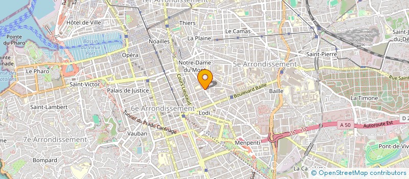 localisation de l'entreprise SOC LAVERIE PRESSING  DU LACYDON  MARSEILLE 6EME