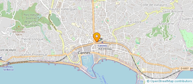 localisation de l'entreprise SOC LE CHANDELIER à CANNES