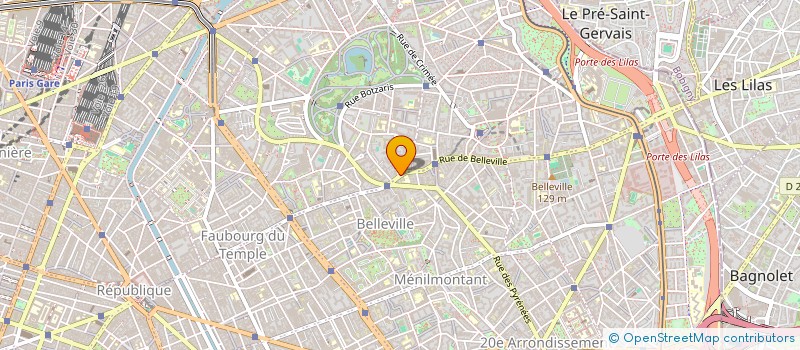 localisation de l'entreprise SOC LE STAND DE BELLEVILLE  PARIS