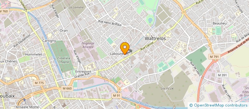 localisation de l'entreprise SOC LEFEBVRE ET DUPREZ à WATTRELOS