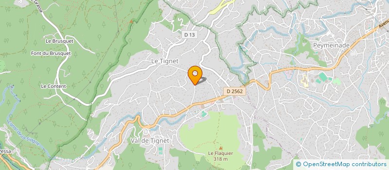 localisation de l'entreprise SOC LES TOITS D AZUR à LE TIGNET