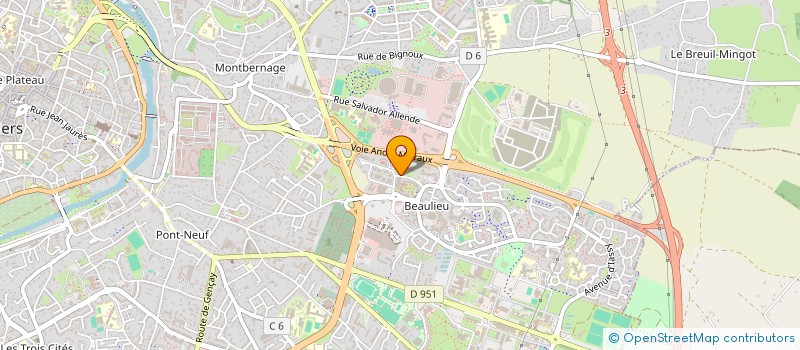 localisation de l'entreprise SOC LOCALE D'EPARGNE SUD CHARENTES  POITIERS