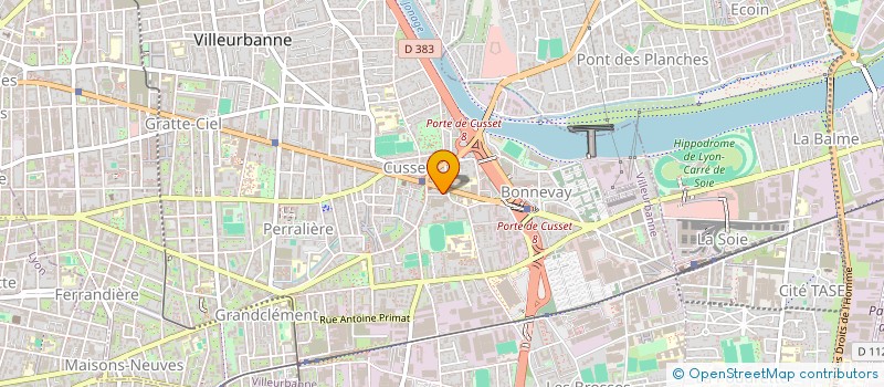 localisation de l'entreprise SOC LYONNAISE DE MACONNERIE à VILLEURBANNE