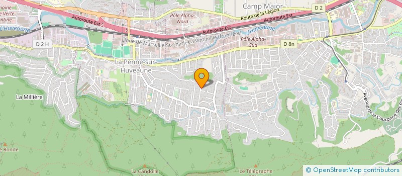 localisation de l'entreprise SOC M ET P ARBON ENTR ARTISAN RENOVATION  LA PENNE-SUR-HUVEAUNE