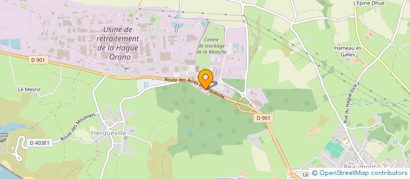 localisation de l'entreprise SOC MAINTENANCE ET DISTRIBUTION INDUSTRI à LA HAGUE