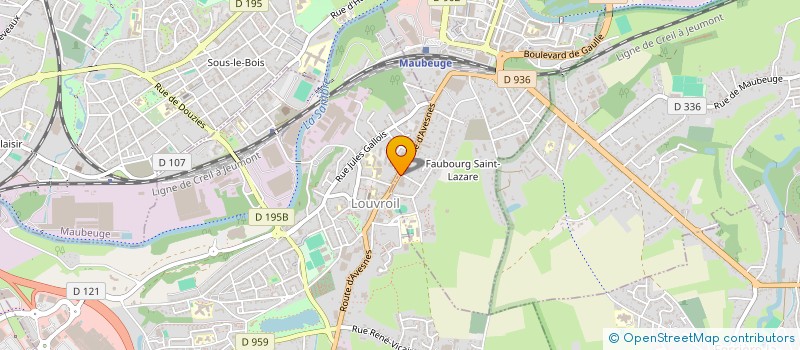 localisation de l'entreprise SOC MAUBEUGEOISE D'AUTOMOBILE à MAUBEUGE