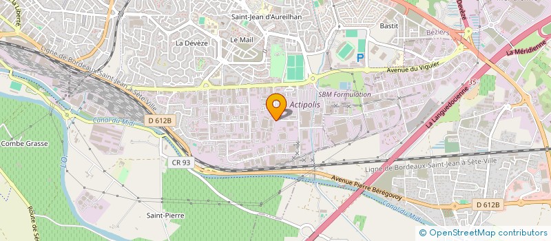 localisation de l'entreprise SOC MERIDIONALE DE MAINTENANCE à BEZIERS