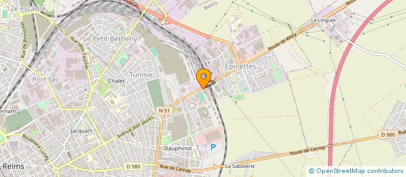 localisation de l'entreprise SOC METALLURGIQUE MARNAISE  REIMS