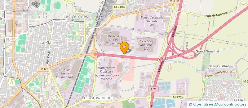 localisation de l'entreprise SOC MICHELIN TRANSFORMATION GRAVANCHES  CLERMONT-FERRAND