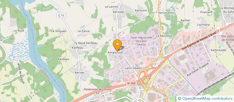 localisation de l'entreprise SOC MIROITERIE MENUISERIE DU LITTORAL à CAUDAN