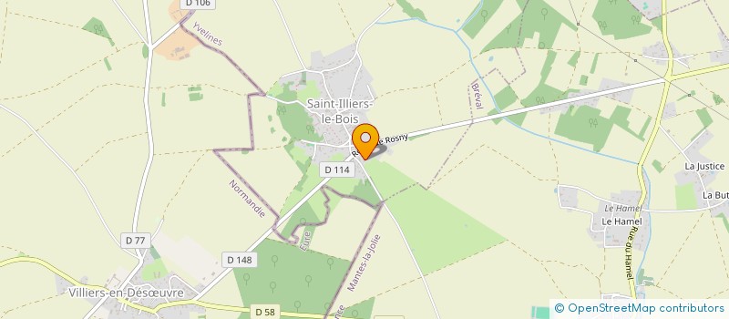 localisation de l'entreprise SOC MIROITERIE VITRERIE PERADOTTO à SAINT-ILLIERS-LE-BOIS