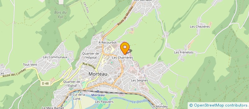 localisation de l'entreprise SOC MORTUACIENNE DES TRAITEMENTS SURFACE à MORTEAU