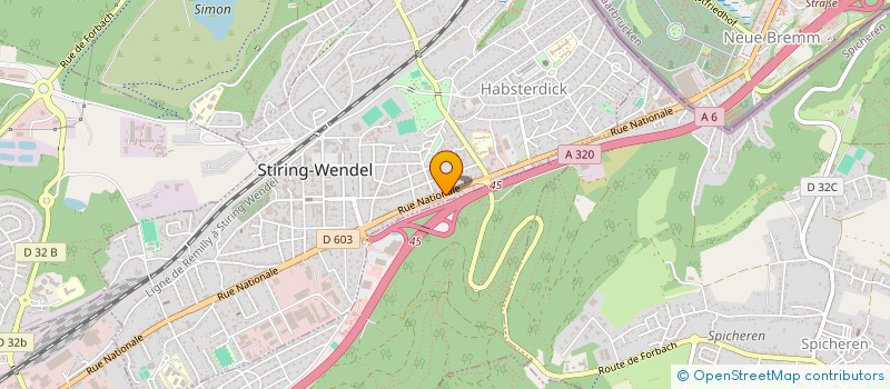 localisation de l'entreprise SOC MOSELLANE BOISSONS ET DE PRODUCTIONS  STIRING-WENDEL