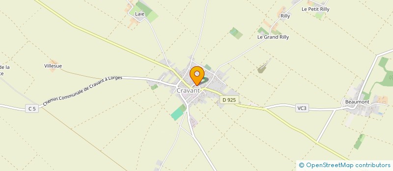 localisation de l'entreprise SOC MUSICALE DE CRAVANT  CRAVANT