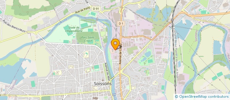localisation de l'entreprise SOC MUTUALISTE DES SAPEURS POMPIERS à SOISSONS