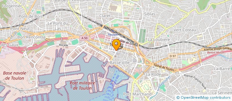 localisation de l'entreprise SOC NAT OPTIQUE LUNETTERIE JOURDAN à TOULON