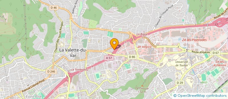 localisation de l'entreprise SOC NELLE AMBULANCES HYEROISE à LA VALETTE-DU-VAR