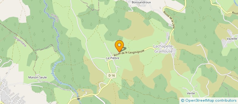 localisation de l'entreprise SOC NELLE DES ETS VEYRADIER à ISSARLES