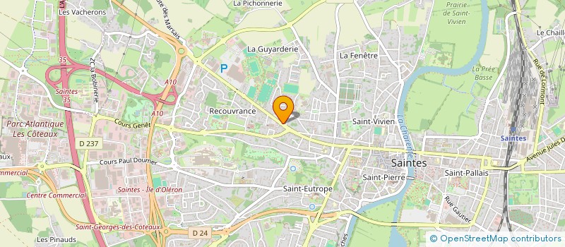 localisation de l'entreprise SOC NETTOYAGE RETOUCHES DIFFUSION TEXTIL à SAINTES