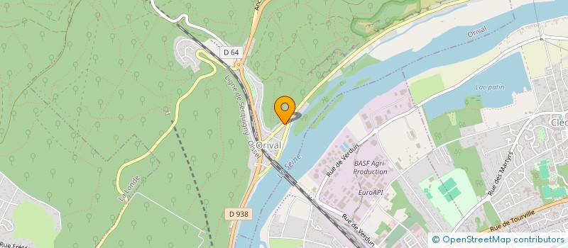 localisation de l'entreprise SOC NORMANDE CHAUFFAGE PLOMBERIE COUVERT à ORIVAL