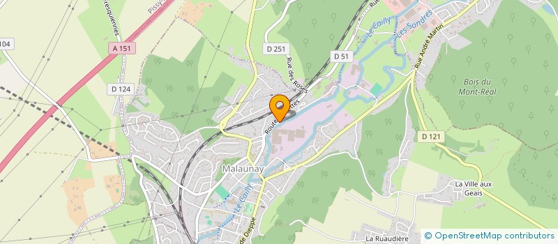 localisation de l'entreprise SOC NORMANDE DE TEINTURE FIL à MALAUNAY