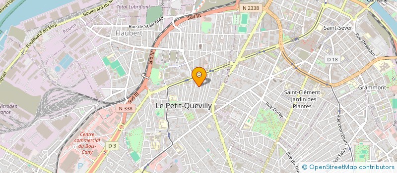 localisation de l'entreprise SOC NORMANDE DE TRANSPORTS ET LOCATIONS à LE PETIT-QUEVILLY