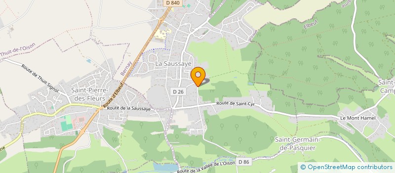 localisation de l'entreprise SOC NORMANDE PLOMBERIE CHAUFFAGE  LA SAUSSAYE