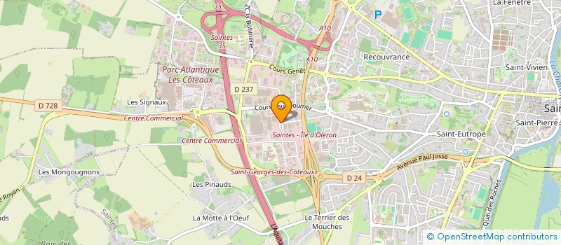 localisation de l'entreprise SOC NOUV DE TECHNOLOGIE ET PHONIE 17 à SAINTES