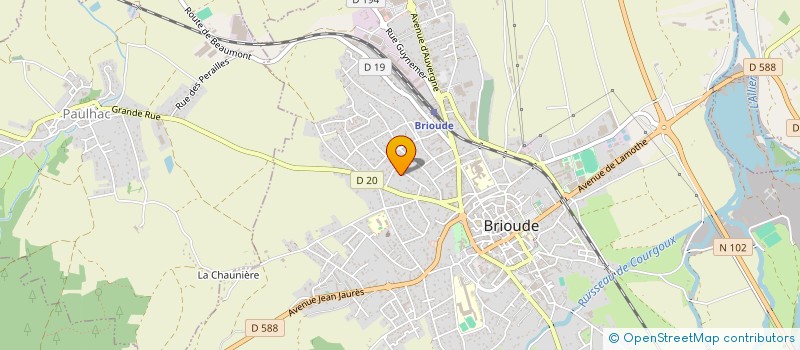 localisation de l'entreprise SOC NOUV EBENISTERIE MENUISERIE AUVERGNE  BRIOUDE