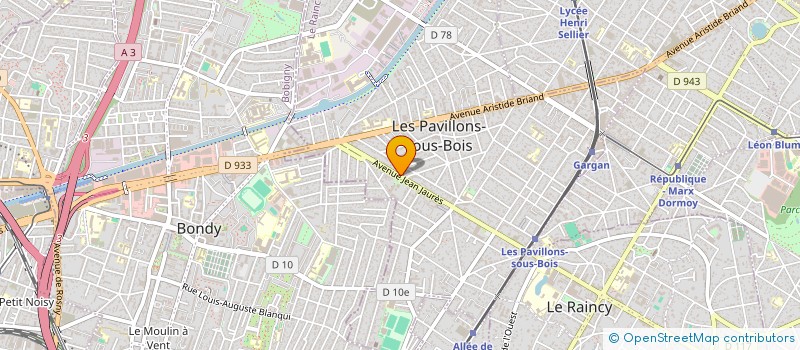 localisation de l'entreprise SOC NOUV PARIS FRAGANCES INTERNATIONAL à LES PAVILLONS-SOUS-BOIS
