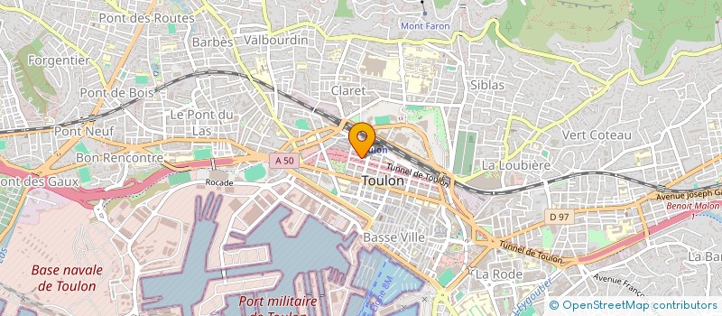 localisation de l'entreprise SOC NOUVELLE AMBULANCE ASSISTANCE SANTE à TOULON