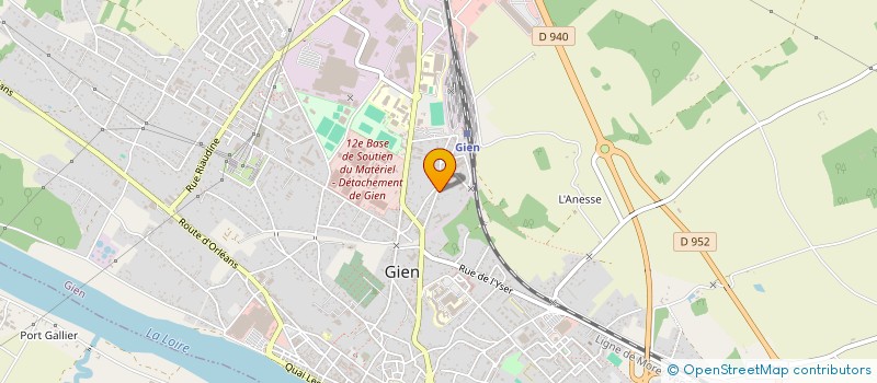 localisation de l'entreprise SOC NOUVELLE CASADEI MAINTENANCE à GIEN